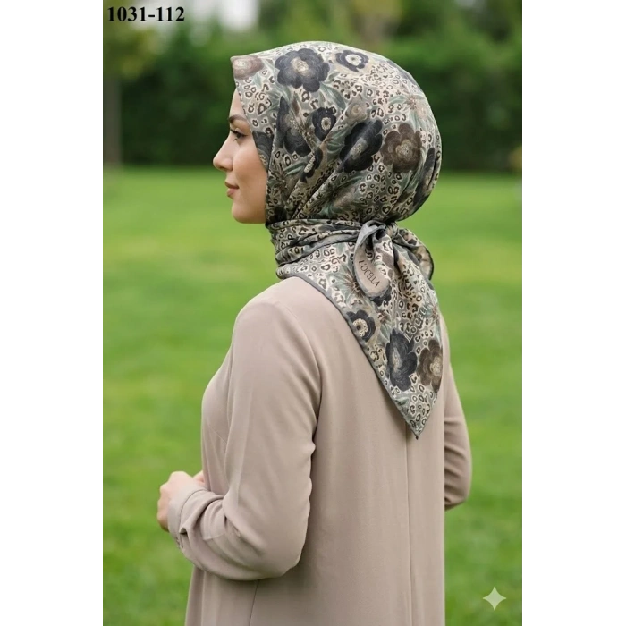 Locella Soft Pamuk Eşarp (Siyah Mint ) 1030-112