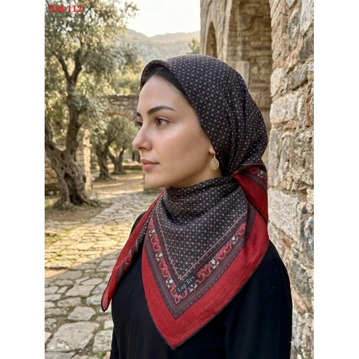 Lopres Dijital Soft Pamuk Eşarp 538-112