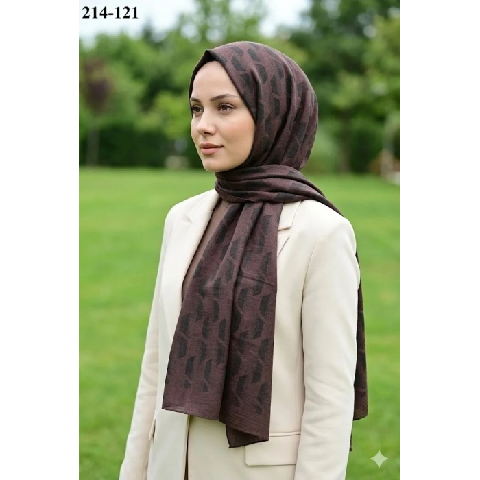 Moda Modern Ayrobin Jakar Şal (Kahve) 214-121