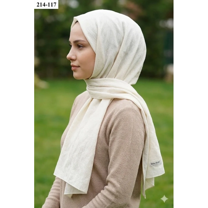 Moda Modern Ayrobin Jakar Şal (Krem) 214-117