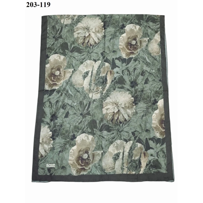 Moon Scarf Bambu Kraş Pamuk Şal (Haki) 203-119
