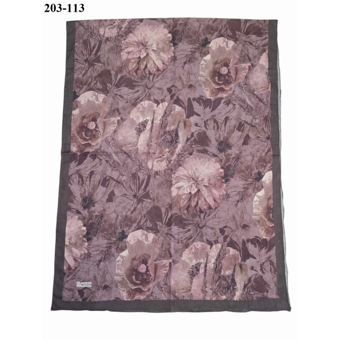 Moon Scarf Bambu Kraş Pamuk Şal (Kahve) 203-113