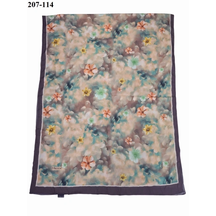 Moon Scarf Bambu Kraş Pamuk Şal (Kahve) 207-114