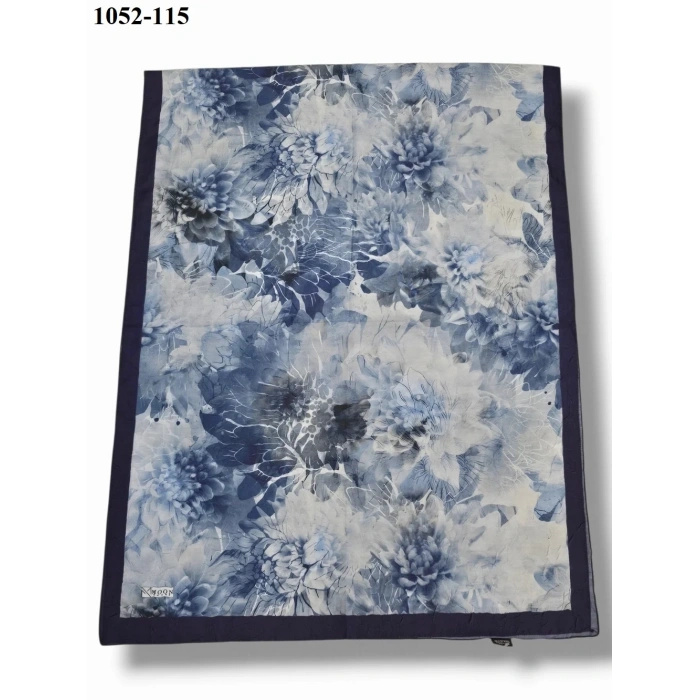 Moon Scarf Bambu Kraş Pamuk Şal (Lacivert) 1052-115