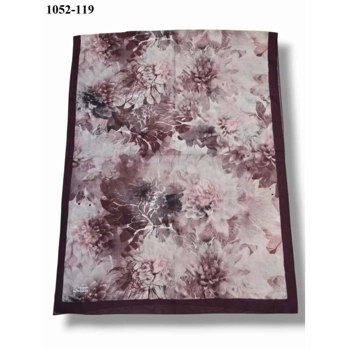 Moon Scarf Bambu Kraş Pamuk Şal (Mürdüm) 1052-119