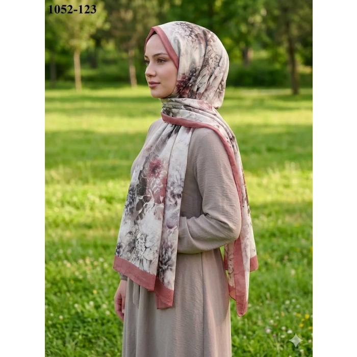 Moon Scarf Bambu Kraş Pamuk Şal (Pişmiş Ayva) 1052-123