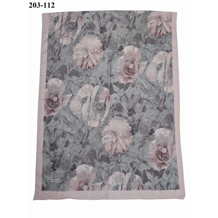 Moon Scarf Bambu Kraş Pamuk Şal (Pudra) 203-112