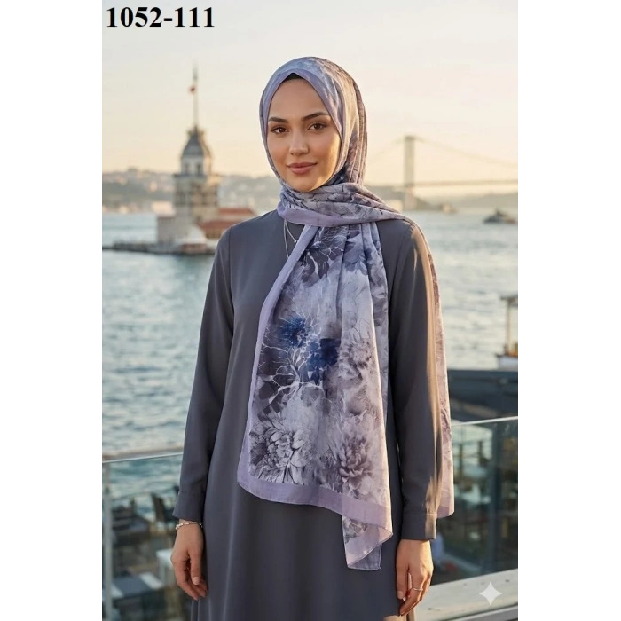 Moon Scarf Bambu Kraş Pamuk Şal (Sirke) 1052-111