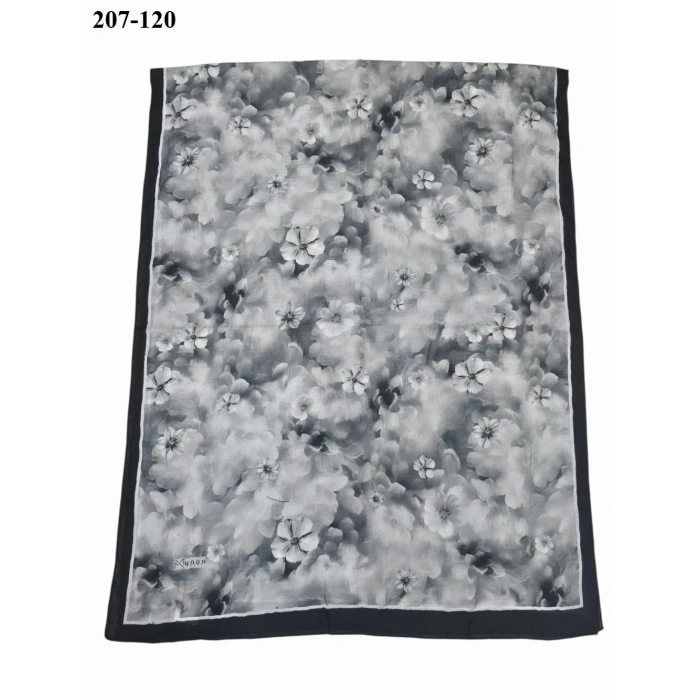Moon Scarf Bambu Kraş Pamuk Şal (Siyah) 207-120