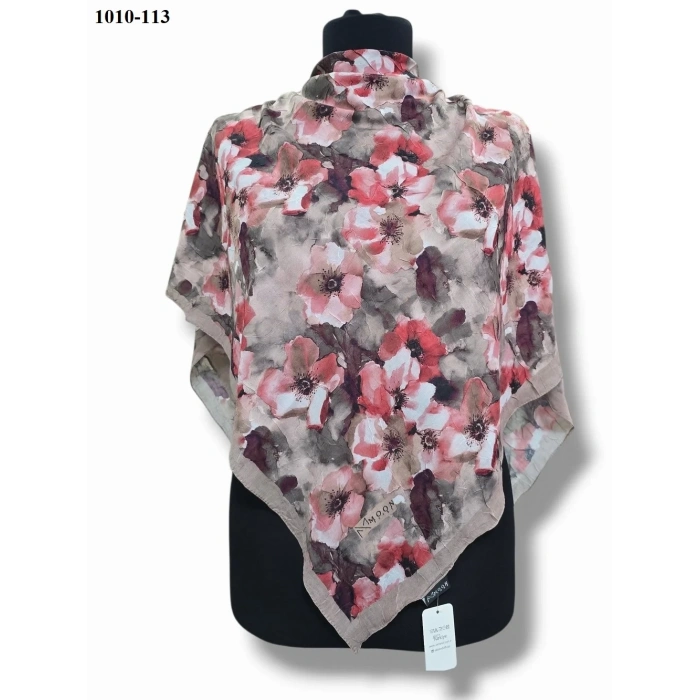 Moon Scarf Desenli Bambu Pamuk Eşarp 1010-113