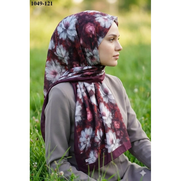 Moon Scarf Soft Pamuk Şal (bordo) 1049-121