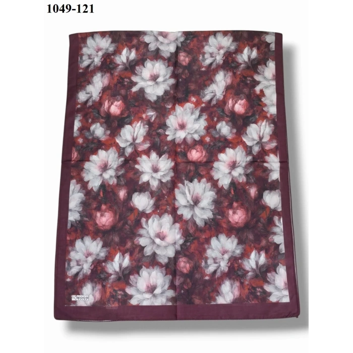 Moon Scarf Soft Pamuk Şal (bordo) 1049-121