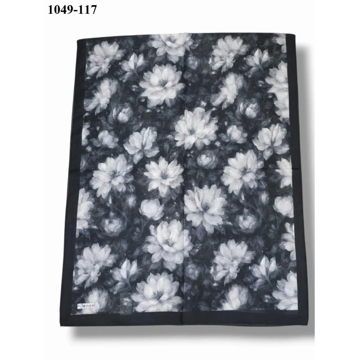 Moon Scarf Soft Pamuk Şal (siyah) 1049-117