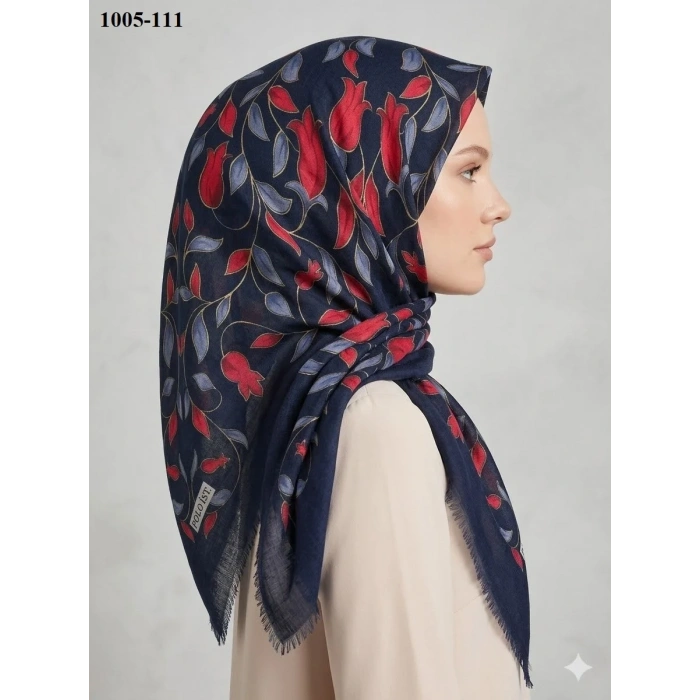 Polo İst Desenli Flamlı Pamuk Eşarp 1005-111