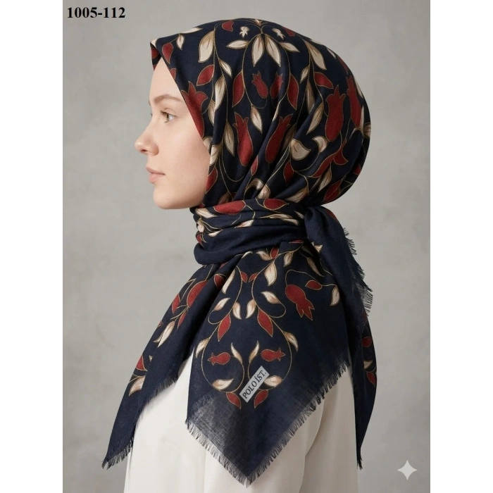 Polo İst Desenli Flamlı Pamuk Eşarp 1005-112