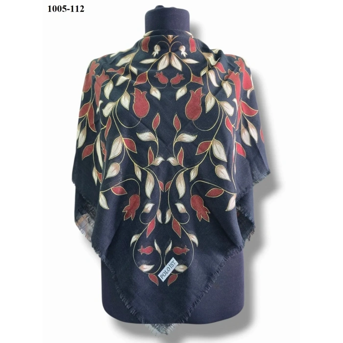 Polo İst Desenli Flamlı Pamuk Eşarp 1005-112