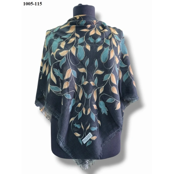 Polo İst Desenli Flamlı Pamuk Eşarp 1005-115