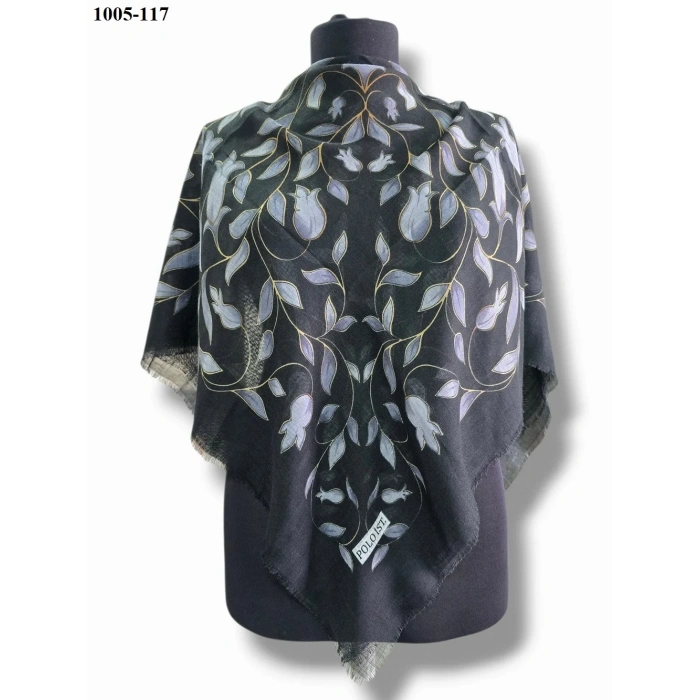 Polo İst Desenli Flamlı Pamuk Eşarp 1005-117
