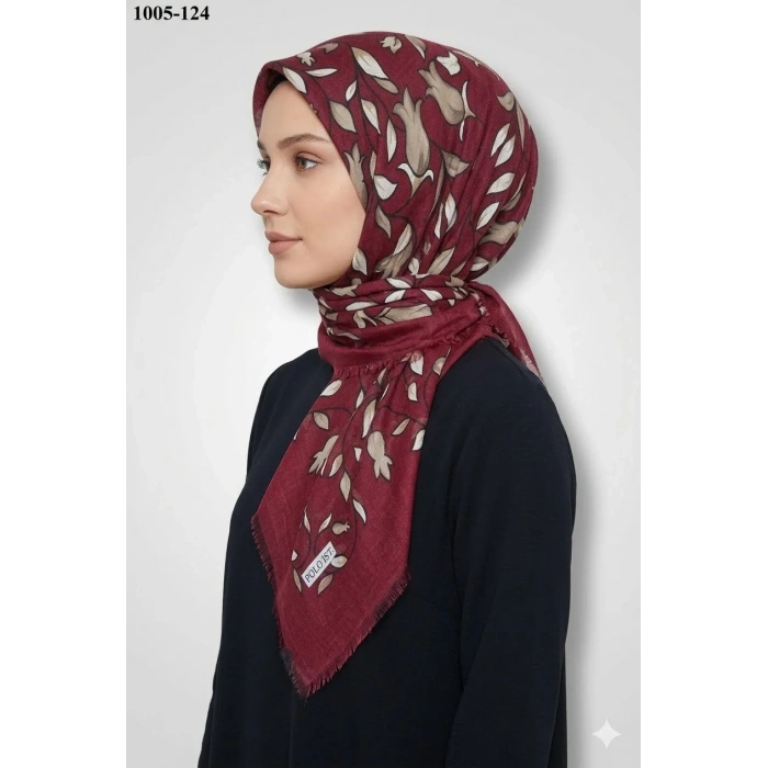 Polo İst Desenli Flamlı Pamuk Eşarp 1005-124