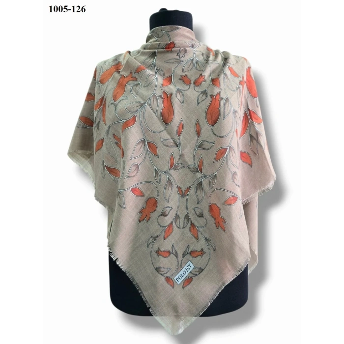 Polo İst Desenli Flamlı Pamuk Eşarp 1005-126