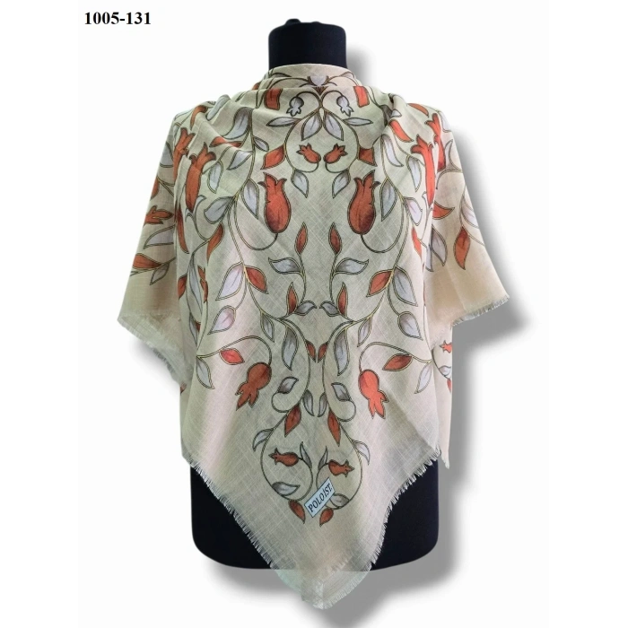 Polo İst Desenli Flamlı Pamuk Eşarp 1005-131