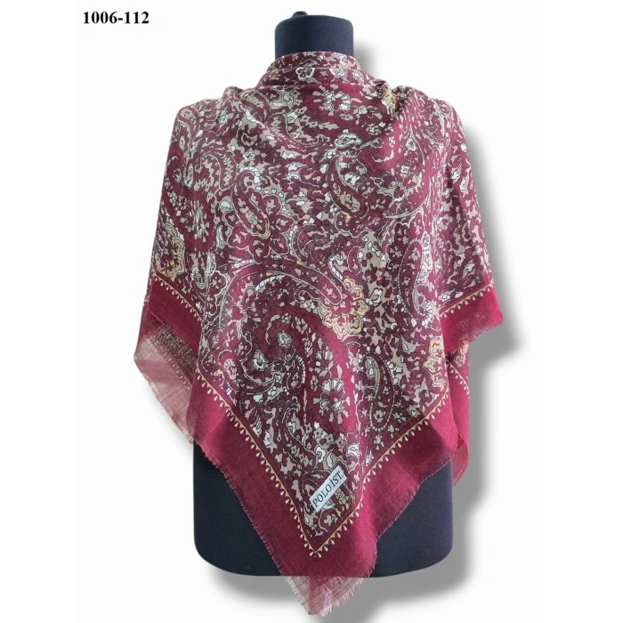 Polo İst Desenli Flamlı Pamuk Eşarp 1006-112