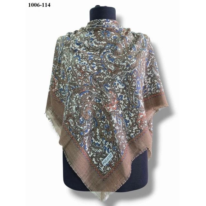 Polo İst Desenli Flamlı Pamuk Eşarp 1006-114