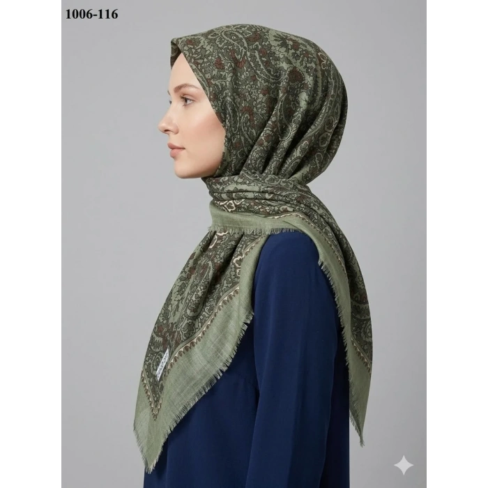 Polo İst Desenli Flamlı Pamuk Eşarp 1006-116