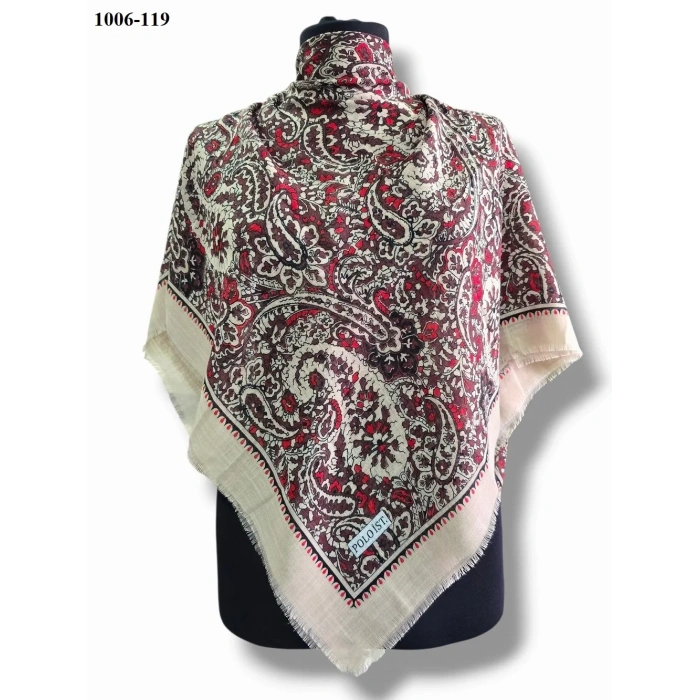 Polo İst Desenli Flamlı Pamuk Eşarp 1006-119