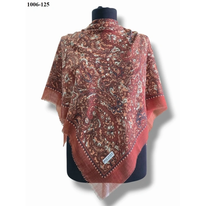 Polo İst Desenli Flamlı Pamuk Eşarp 1006-125