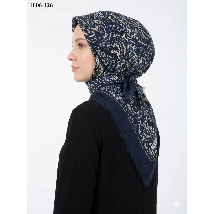 Polo İst Desenli Flamlı Pamuk Eşarp 1006-126