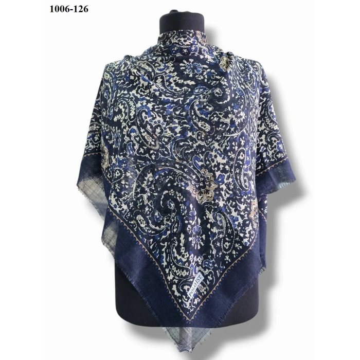 Polo İst Desenli Flamlı Pamuk Eşarp 1006-126