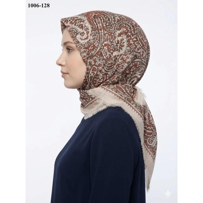 Polo İst Desenli Flamlı Pamuk Eşarp 1006-128