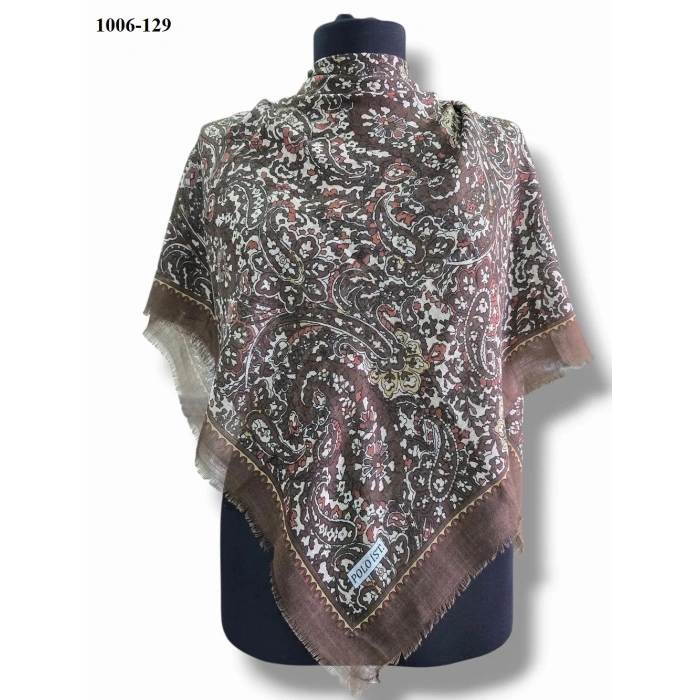 Polo İst Desenli Flamlı Pamuk Eşarp 1006-129