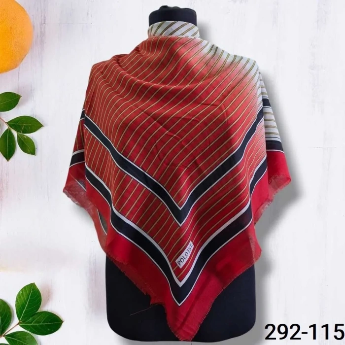 Polo İst Desenli Kotton Eşarp 292-115