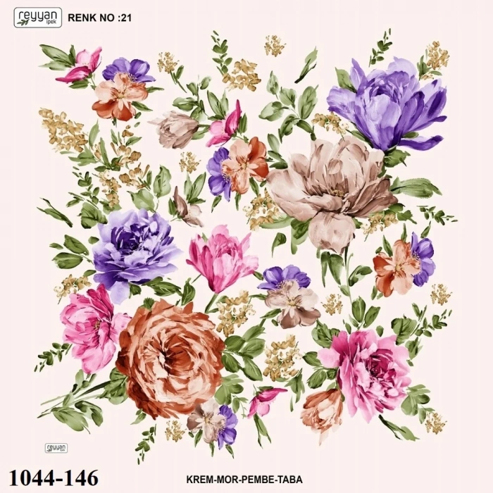 Reyyan İpek Desenli Oyalık Yazma 1044-146