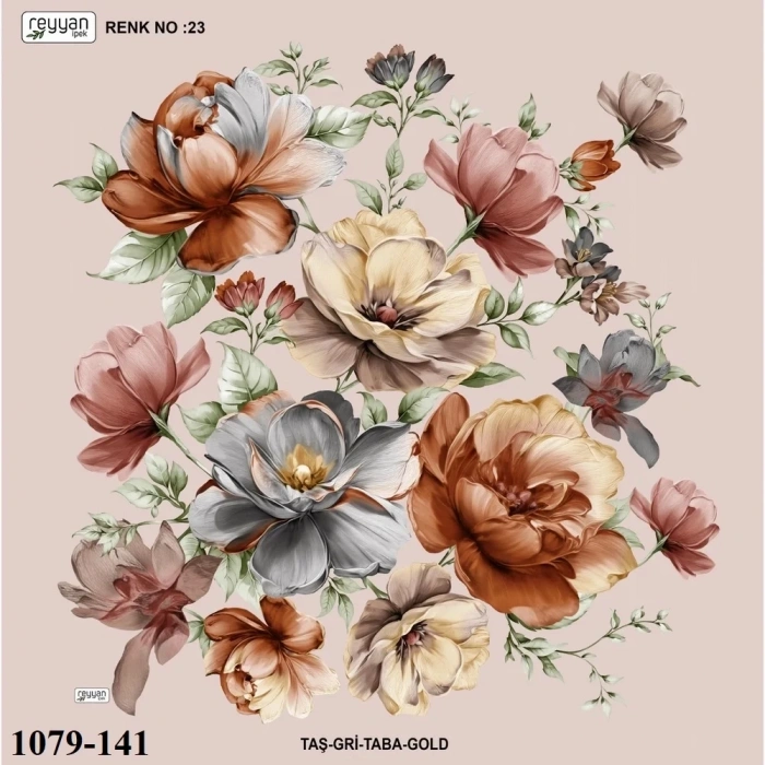 Reyyan İpek Desenli Oyalık Yazma 1079-141