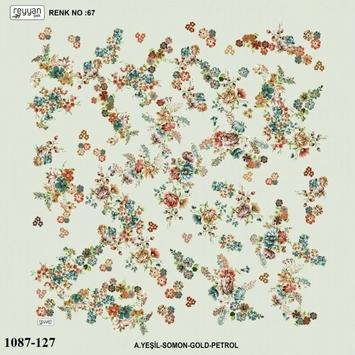 Reyyan İpek Desenli Oyalık Yazma 1087-127