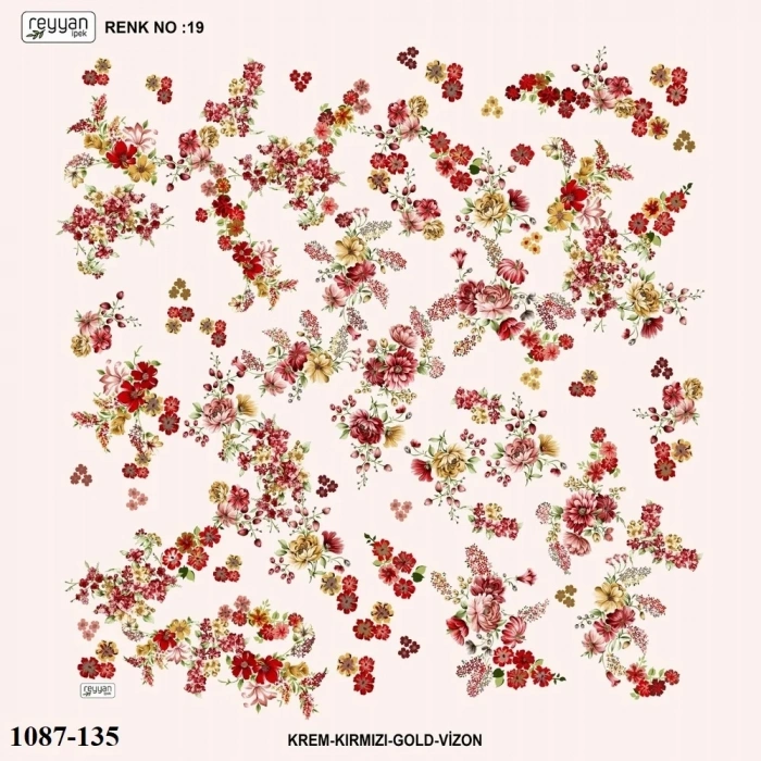 Reyyan İpek Desenli Oyalık Yazma 1087-135