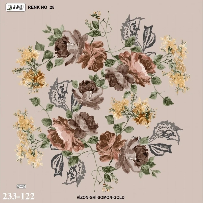 Reyyan İpek Desenli Oyalık Yazma 233-122