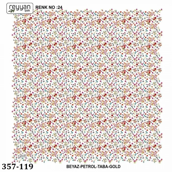 Reyyan İpek Desenli Oyalık Yazma 357-119