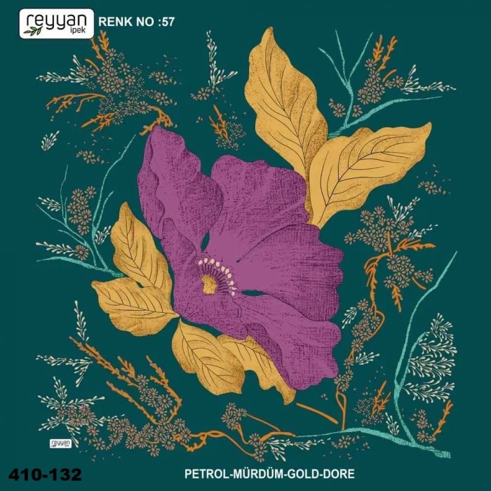 Reyyan İpek Desenli Oyalık Yazma 410-132
