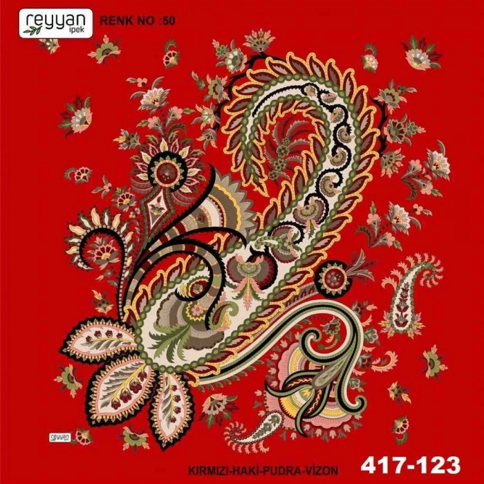 Reyyan İpek Desenli Oyalık Yazma 417-123