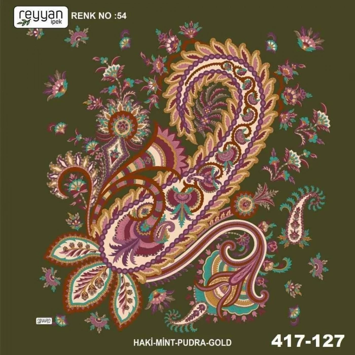 Reyyan İpek Desenli Oyalık Yazma 417-127