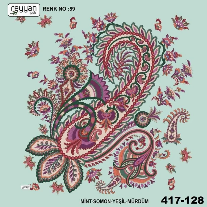 Reyyan İpek Desenli Oyalık Yazma 417-128