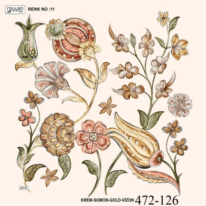 Reyyan İpek Desenli Oyalık Yazma 472-126