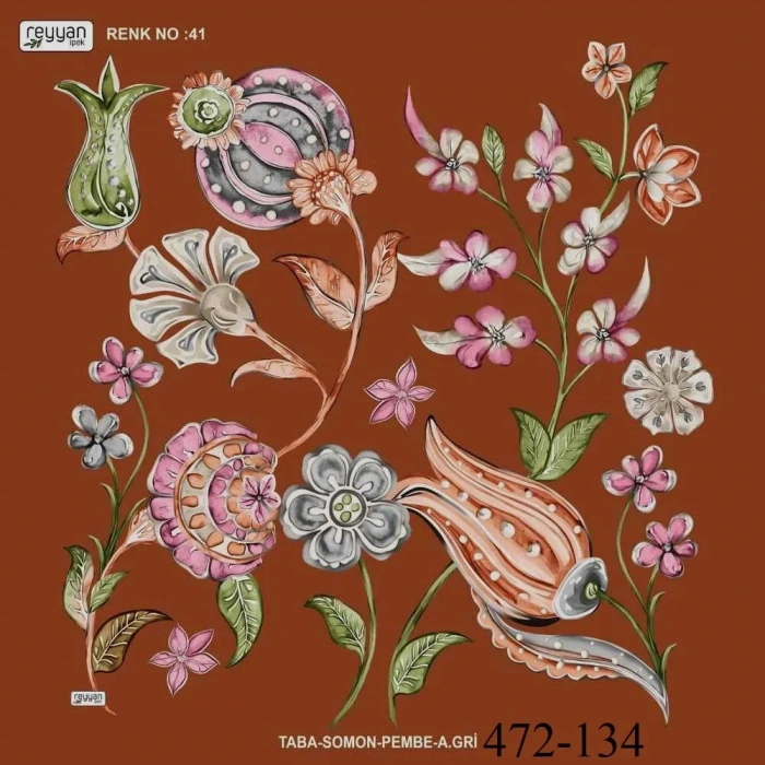Reyyan İpek Desenli Oyalık Yazma 472-134