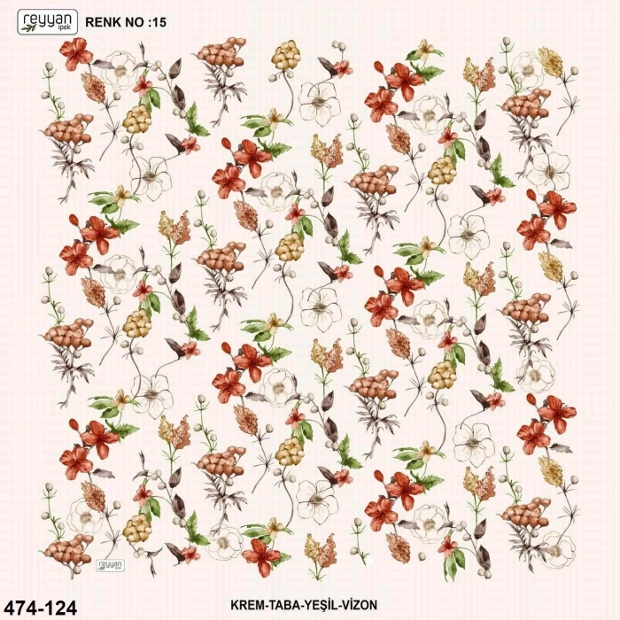 Reyyan İpek Desenli Oyalık Yazma 474-124