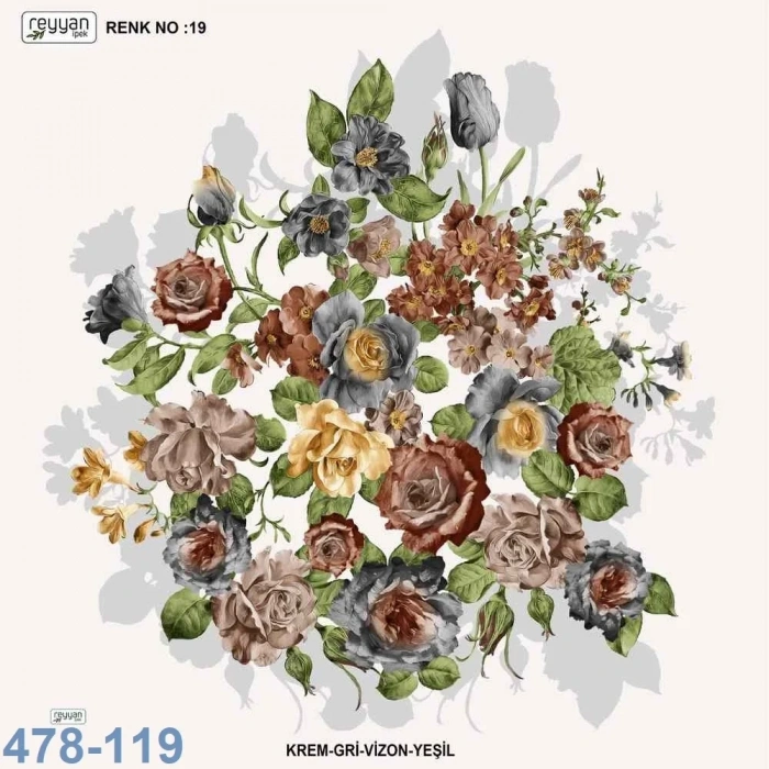Reyyan İpek Desenli Oyalık Yazma 478-119