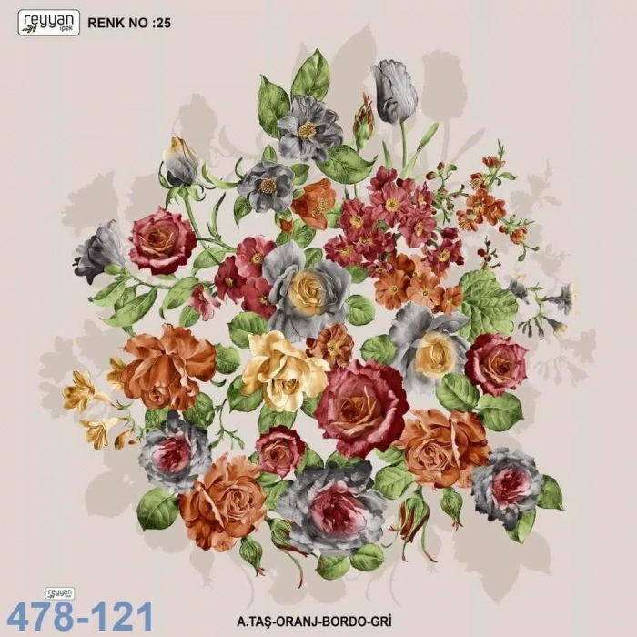 Reyyan İpek Desenli Oyalık Yazma 478-121